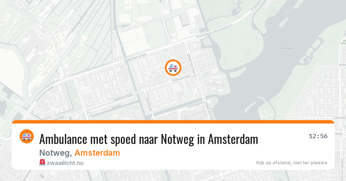 Ambulance met spoed naar Notweg in Amsterdam — 1 mei 2026