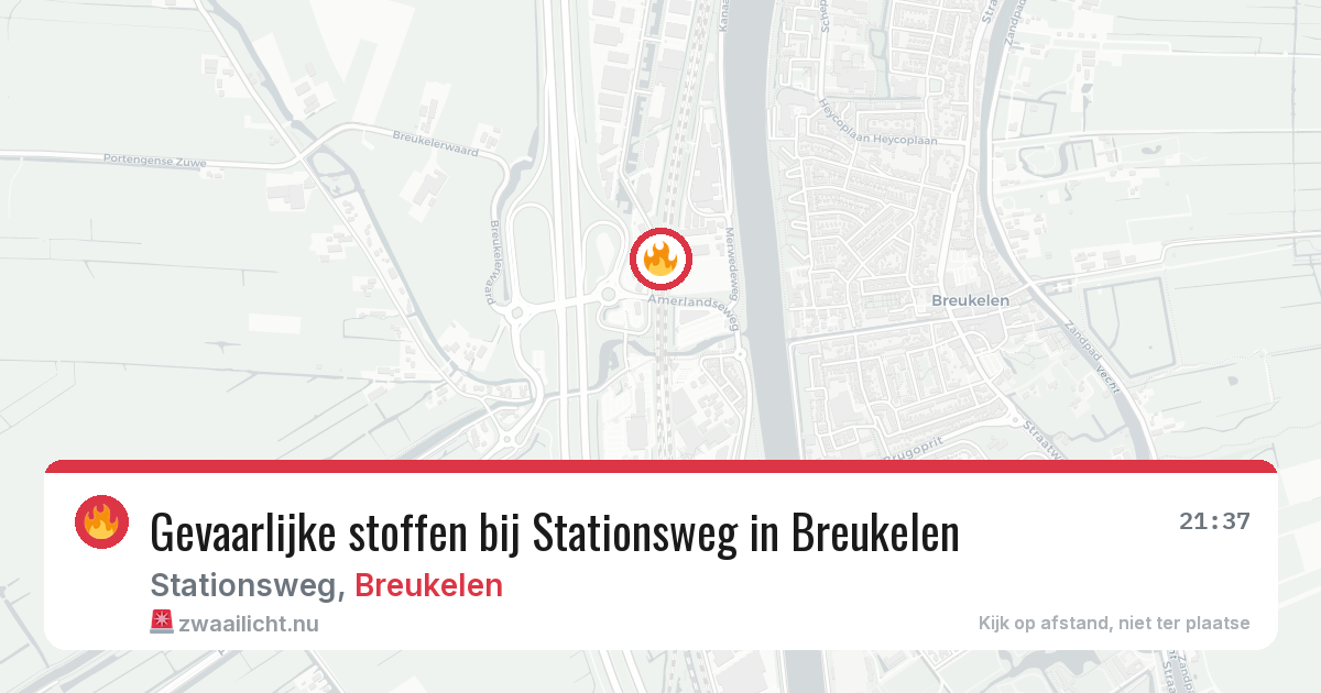 Gevaarlijke stoffen bij Stationsweg in Breukelen — 15 mrt 2026