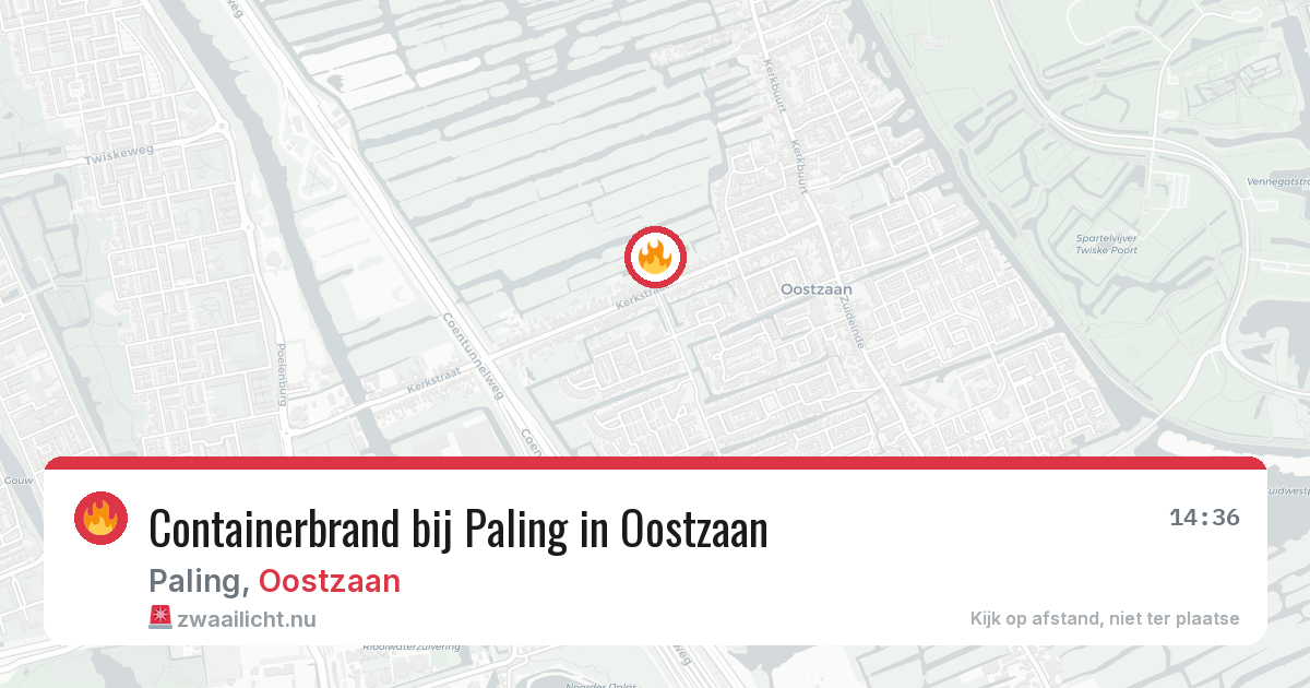 Containerbrand bij Paling in Oostzaan — 4 jun 2026
