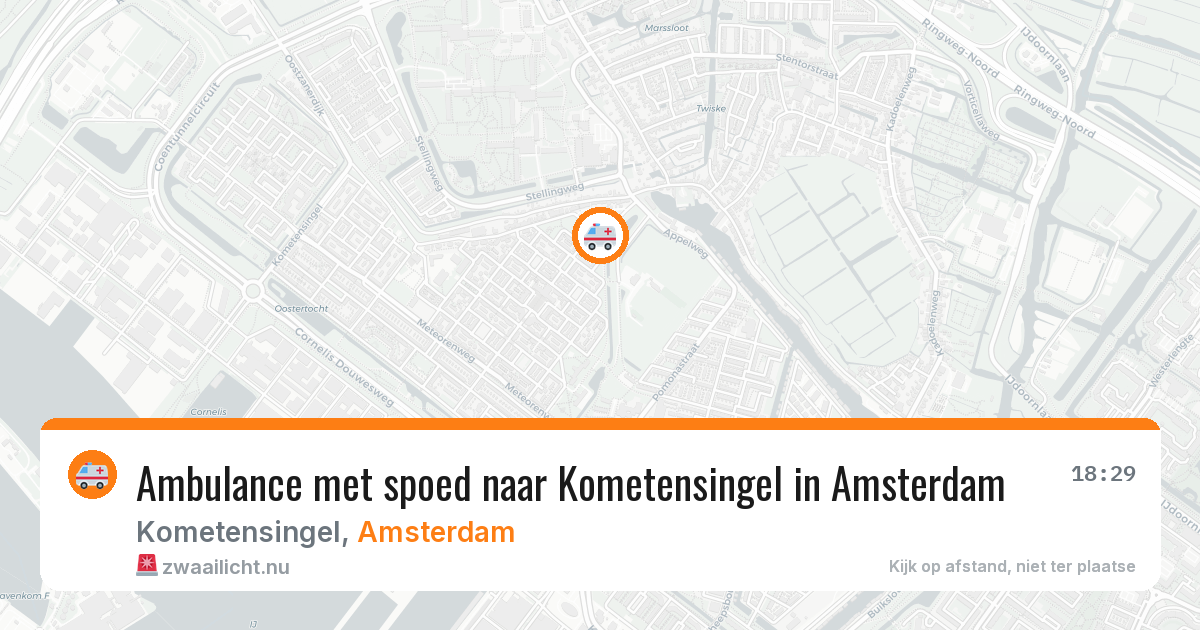 Ambulance met spoed naar Kometensingel in Amsterdam — 6 jun 2026