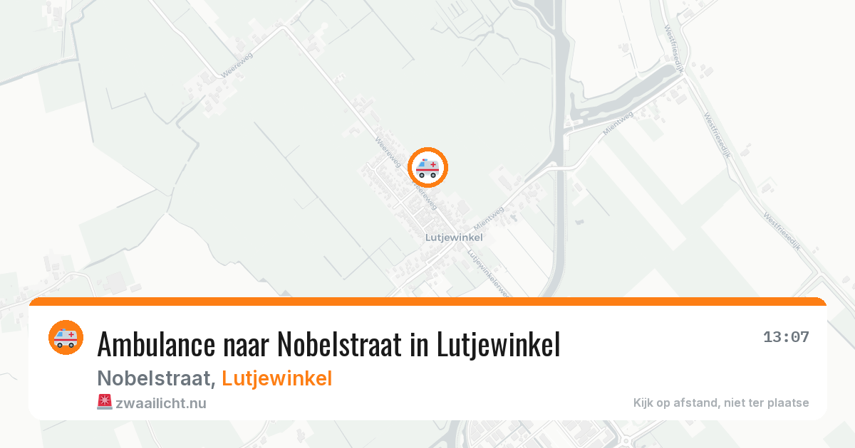 Ambulance naar Nobelstraat in Lutjewinkel — 2 jun 2026