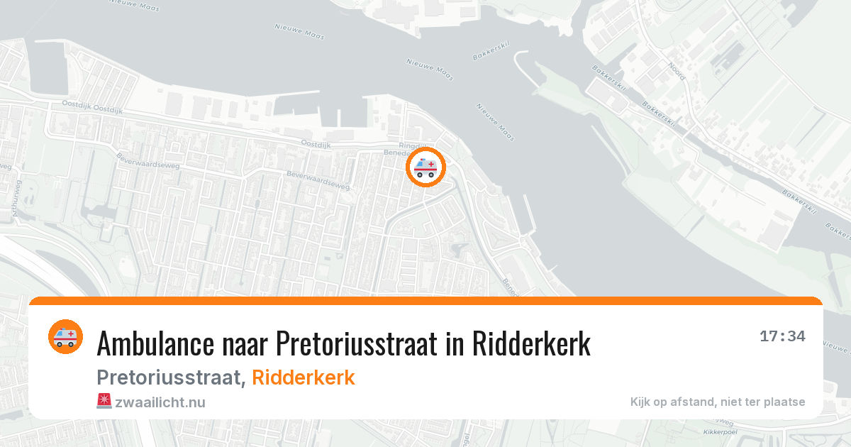 Ambulance naar Pretoriusstraat in Ridderkerk — 24 jul 2026