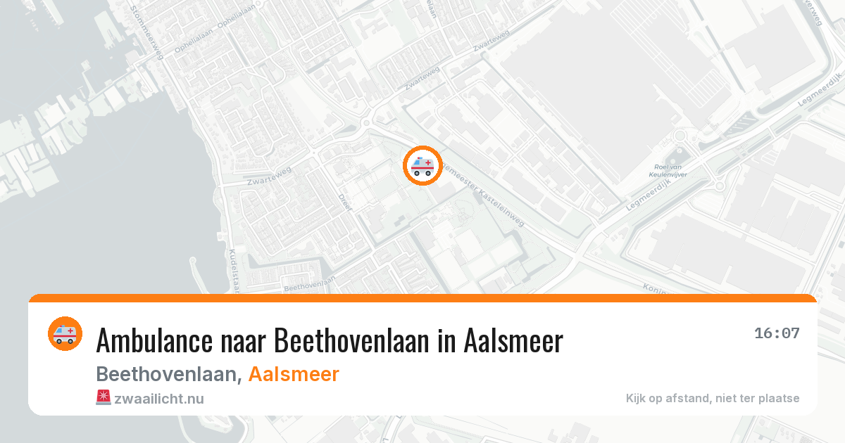 Ambulance naar Beethovenlaan in Aalsmeer — 14 mrt 2026