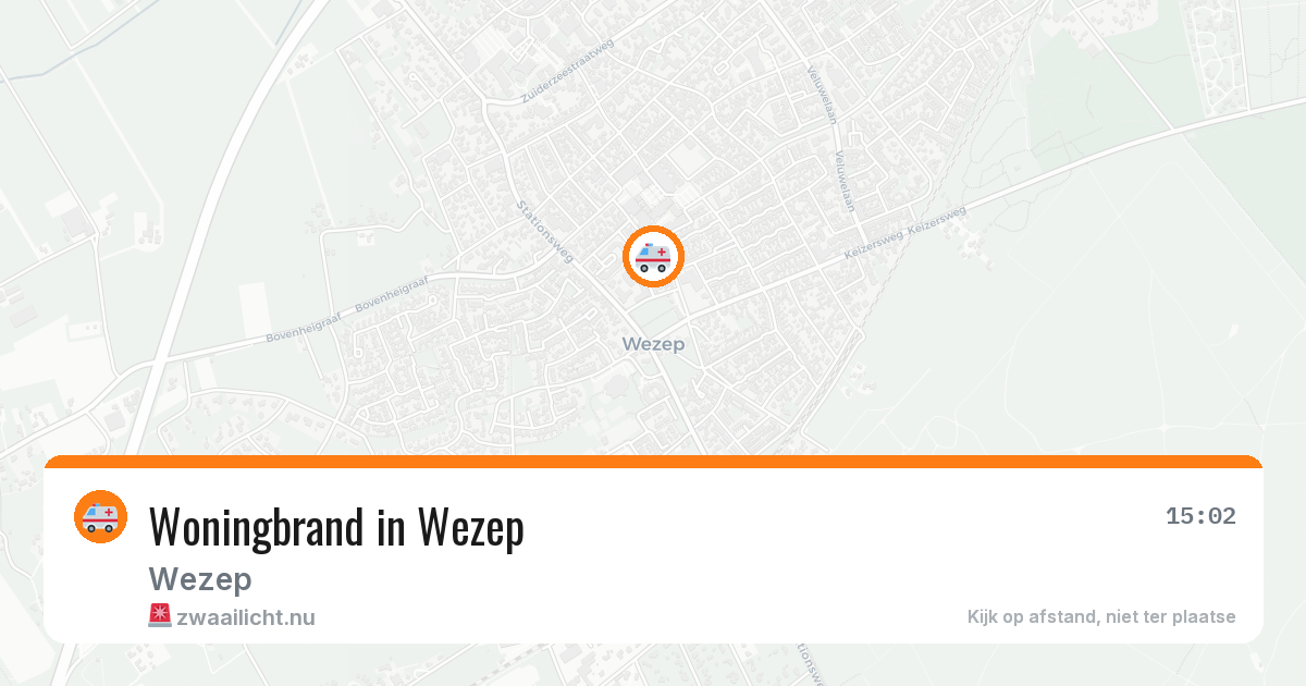 Woningbrand in Wezep — 18 mrt 2026