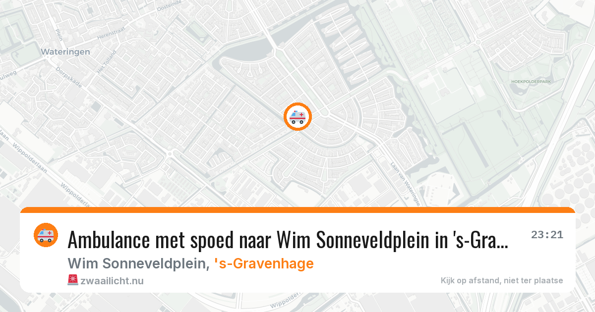 Ambulance met spoed naar Wim Sonneveldplein in 's-Gravenhage — 14 jul 2026