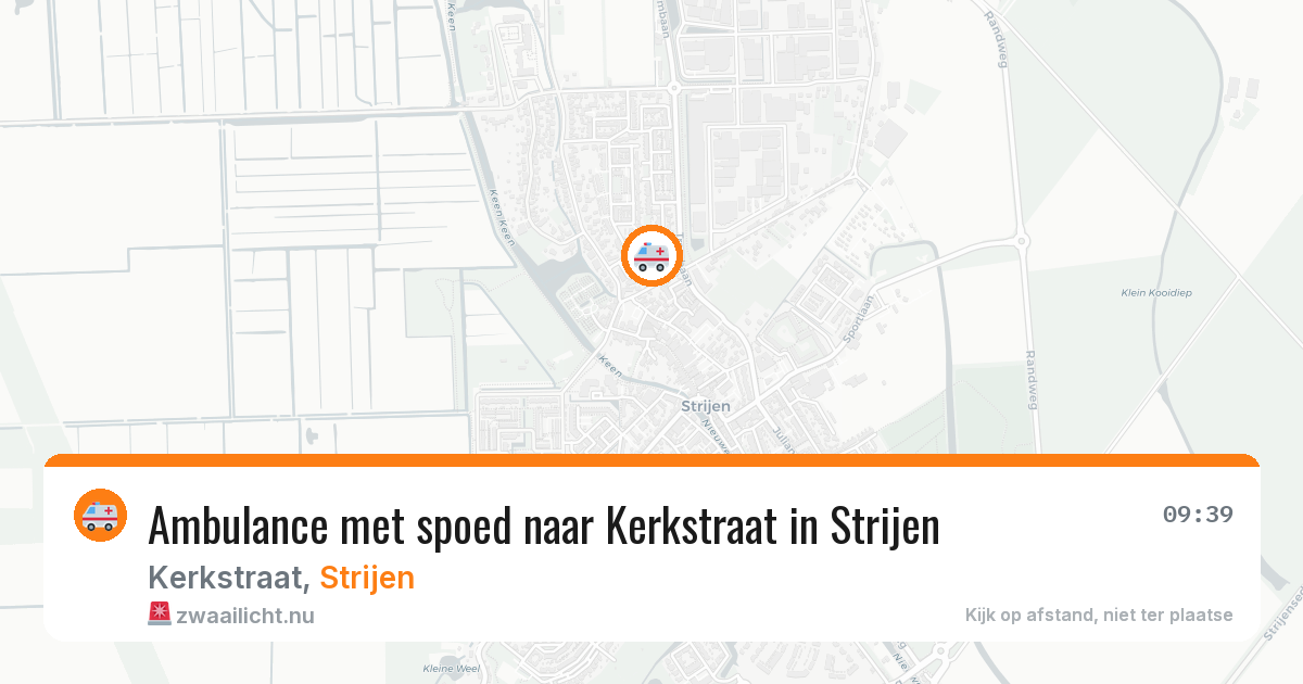 Ambulance met spoed naar Kerkstraat in Strijen — 28 mei 2026