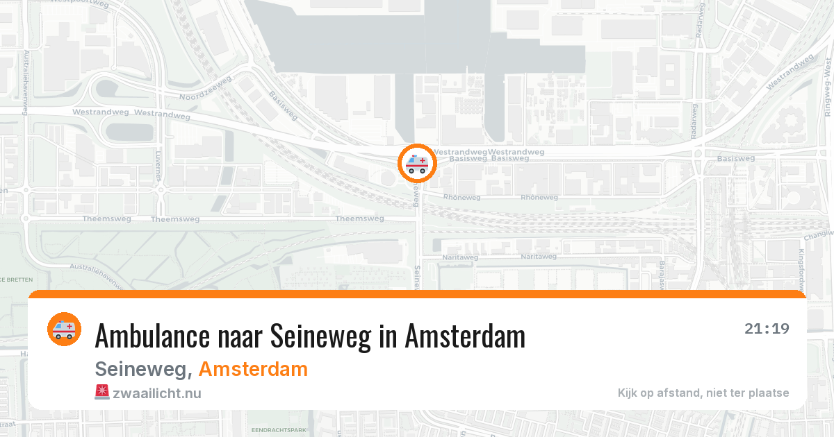 Ambulance naar Seineweg in Amsterdam — 22 jul 2026