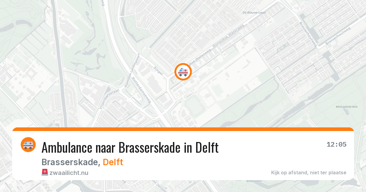 Ambulance naar Brasserskade in Delft — 10 jul 2026