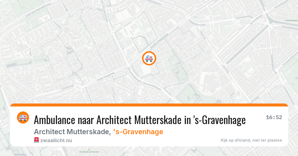Ambulance naar Architect Mutterskade in 's-Gravenhage — 18 jul 2026