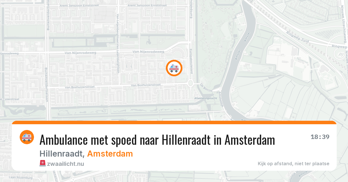 Ambulance met spoed naar Hillenraadt in Amsterdam — 1 jun 2026