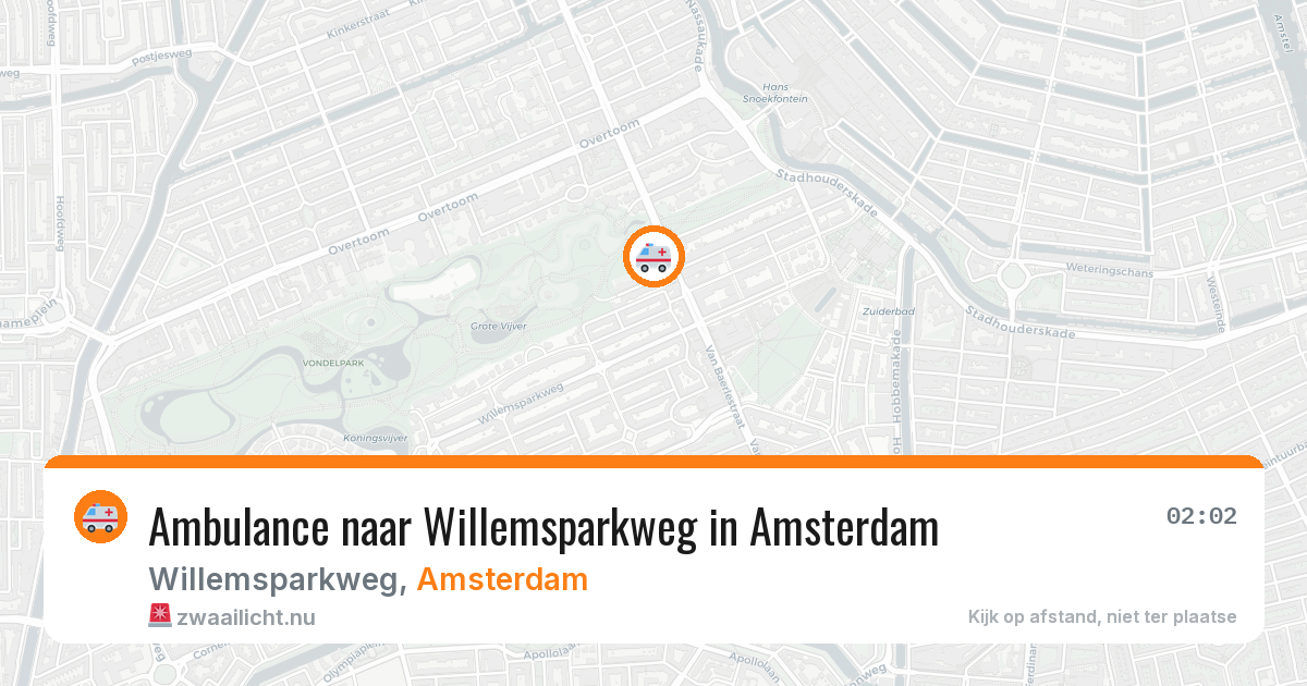 Ambulance naar Willemsparkweg in Amsterdam — 27 mrt 2026