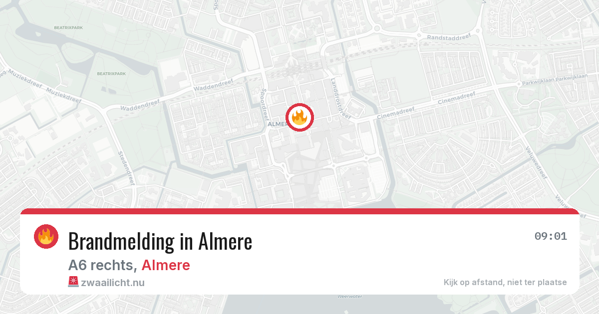 Brandmelding in Almere — 21 mrt 2026