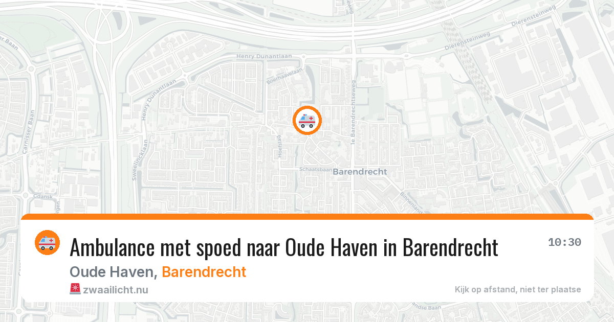 Ambulance met spoed naar Oude Haven in Barendrecht — 26 mrt 2026