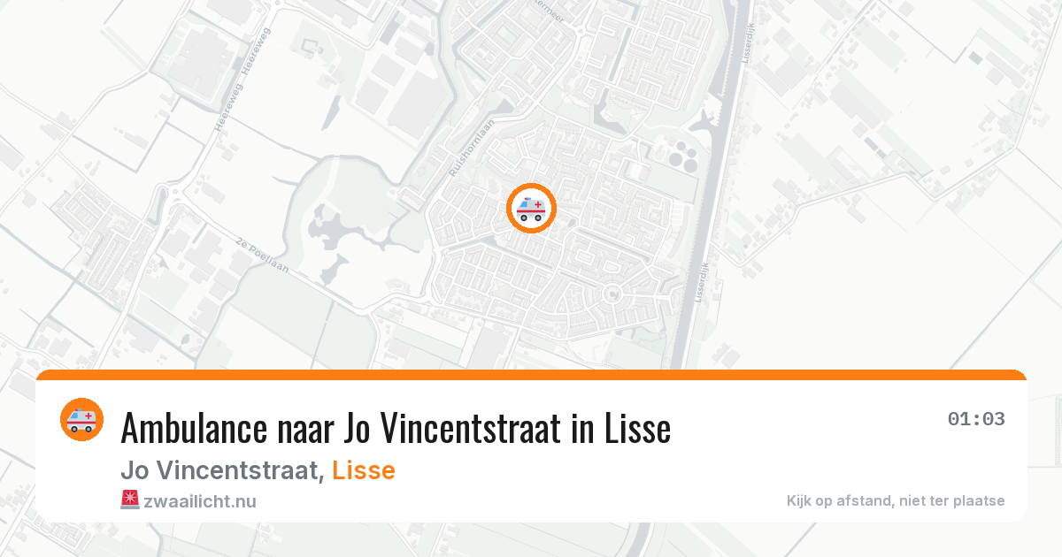 Ambulance naar Jo Vincentstraat in Lisse — 23 jul 2026