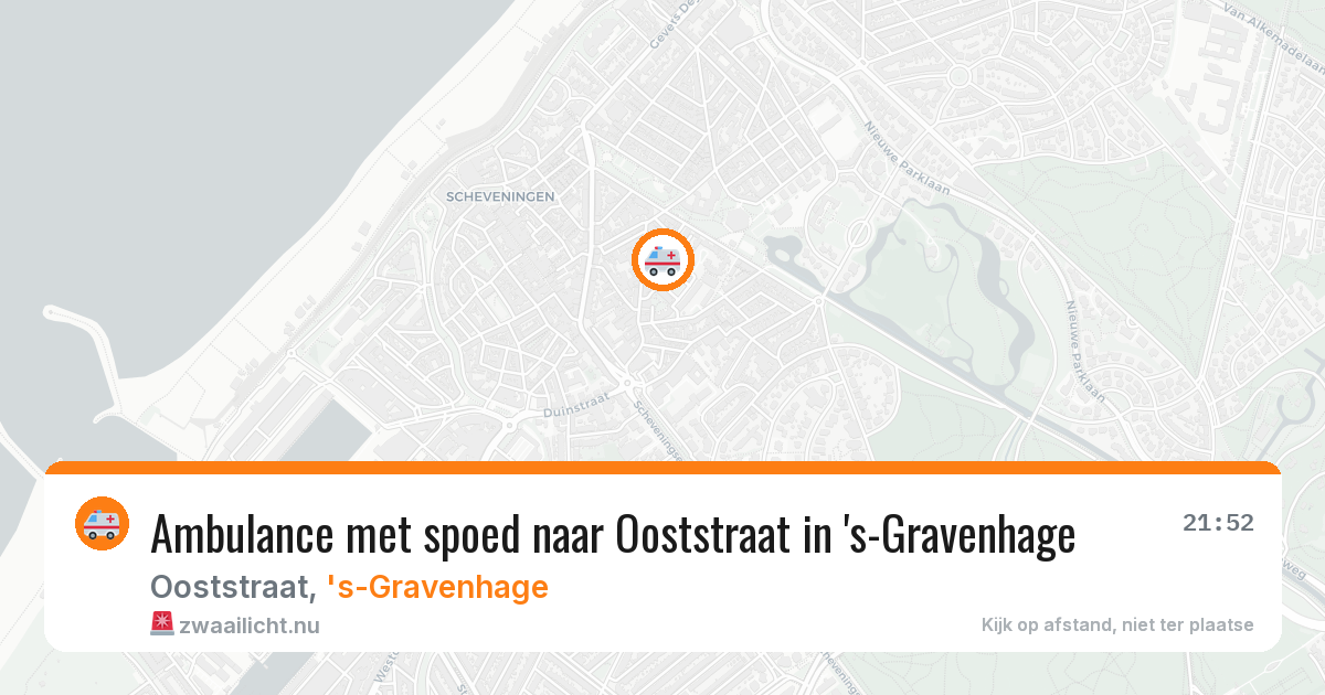 Ambulance met spoed naar Ooststraat in 's-Gravenhage — 26 jul 2026