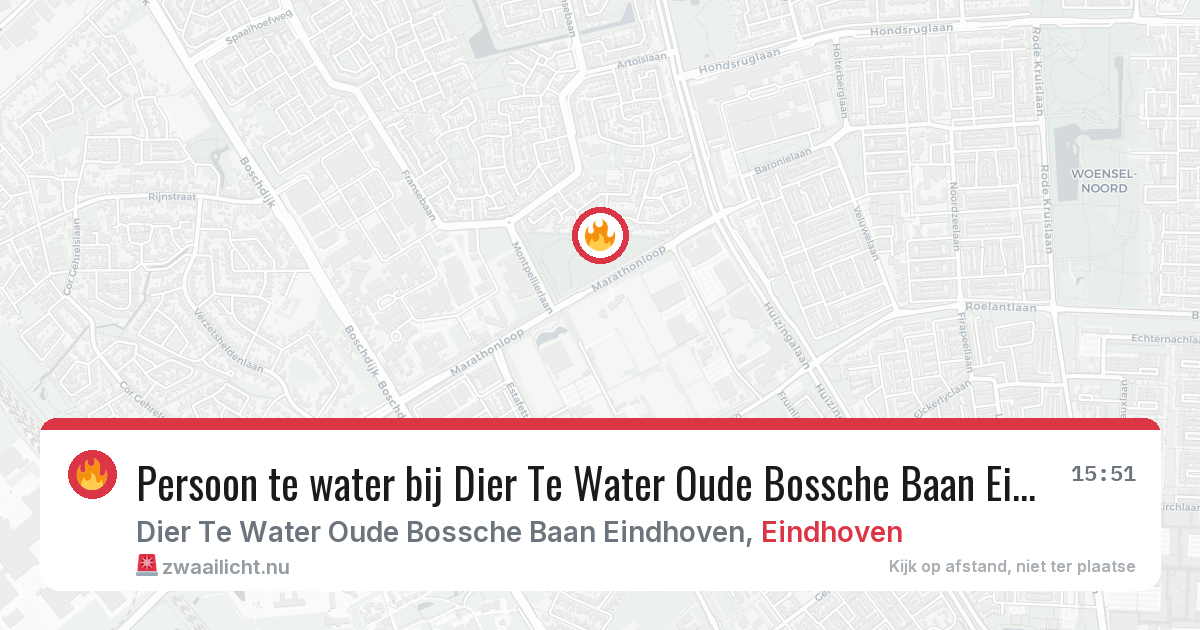 Persoon te water bij Dier Te Water Oude Bossche Baan Eindhoven in Eindhoven — 14 jul 2026