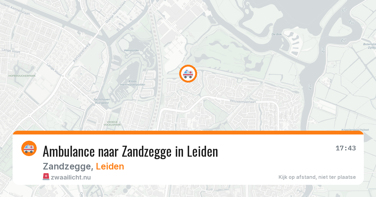 Ambulance naar Zandzegge in Leiden — 16 jul 2026