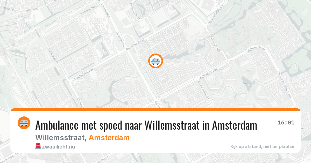 Ambulance met spoed naar Willemsstraat in Amsterdam — 23 mrt 2026