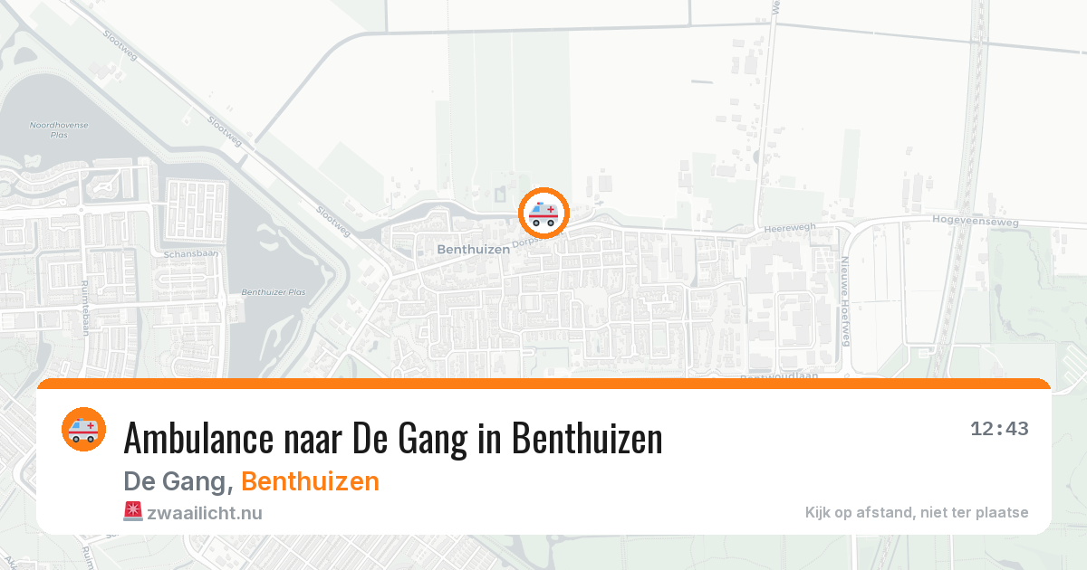 Ambulance naar De Gang in Benthuizen — 12 mei 2026