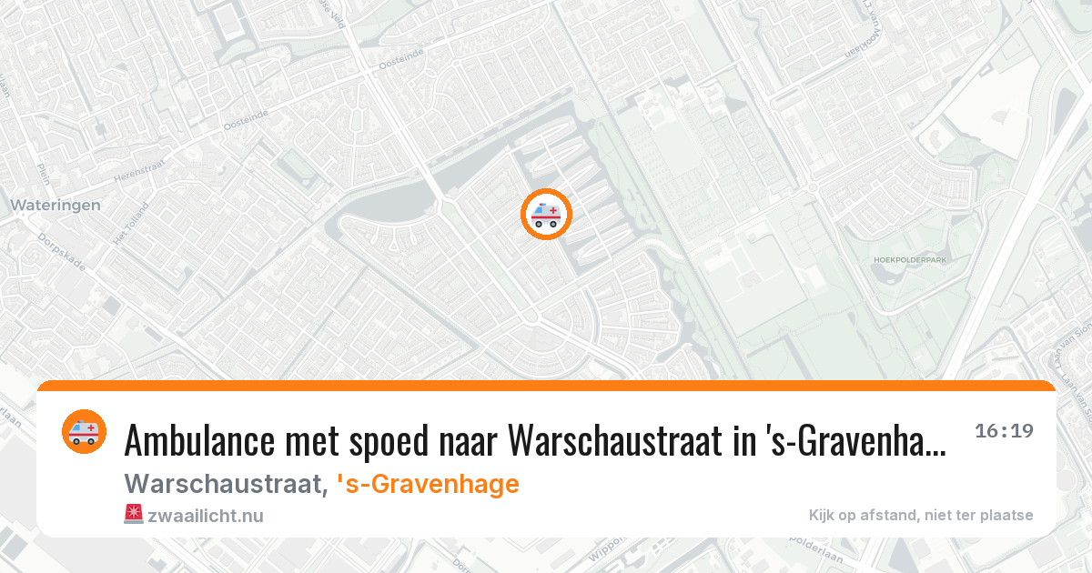 Ambulance met spoed naar Warschaustraat in 's-Gravenhage — 9 mei 2026