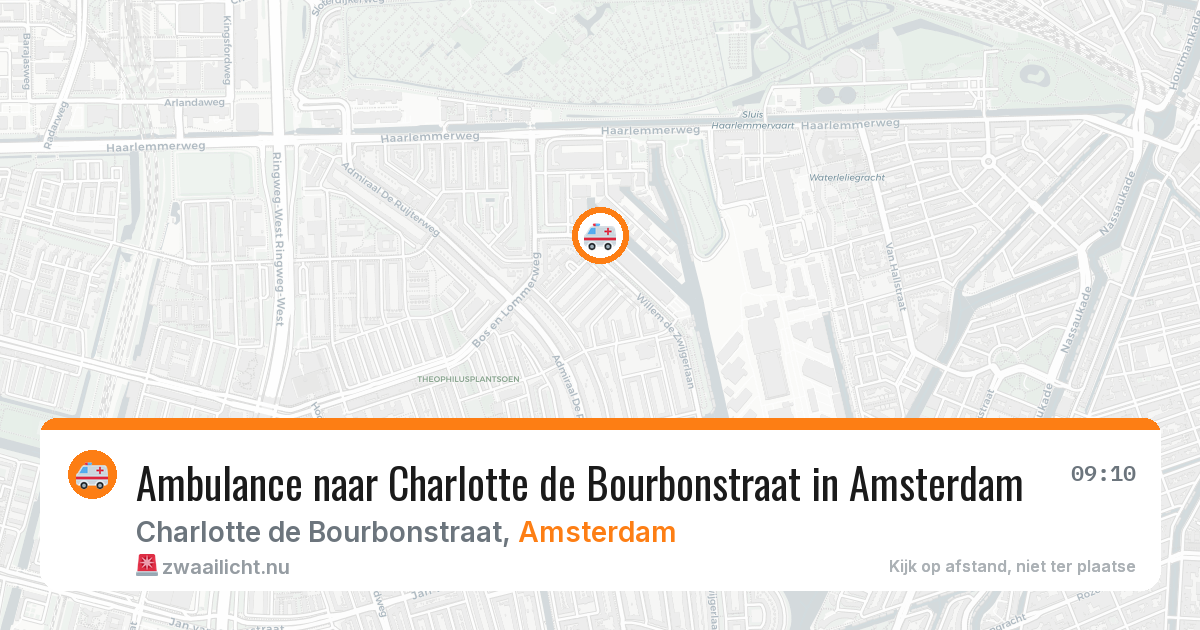 Ambulance naar Charlotte de Bourbonstraat in Amsterdam — 7 jun 2026