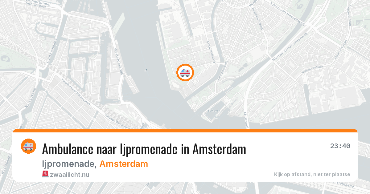 Ambulance naar Ijpromenade in Amsterdam — 25 jul 2026