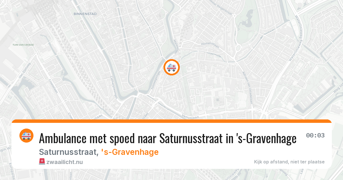 Ambulance met spoed naar Saturnusstraat in 's-Gravenhage — 12 mrt 2026