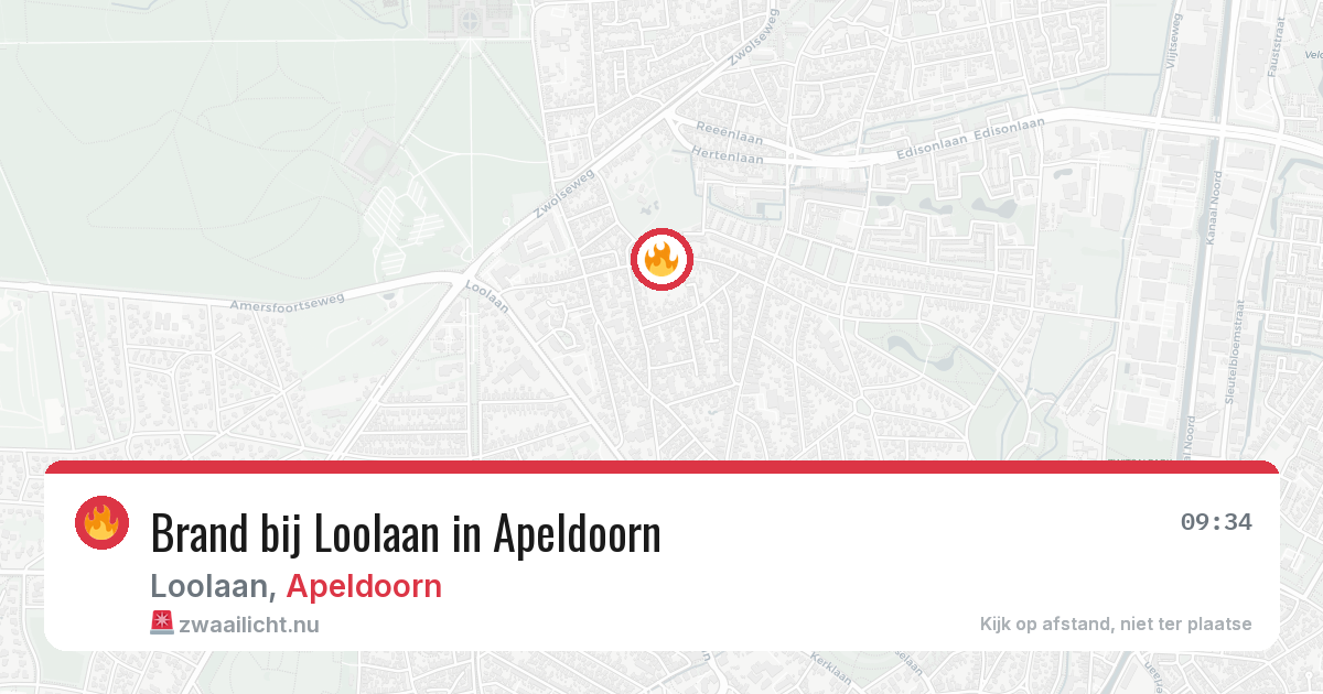 Brand bij Loolaan in Apeldoorn — 29 mrt 2026