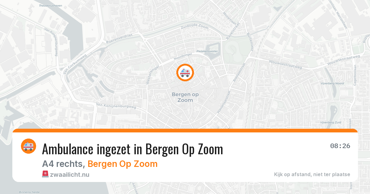 Ambulance ingezet in Bergen Op Zoom — 7 mei 2026 | 🚨 Zwaailicht.nu