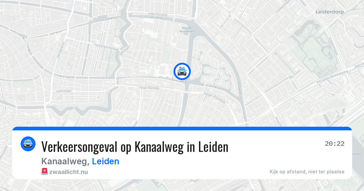 Verkeersongeval op Kanaalweg in Leiden — 19 mrt 2026