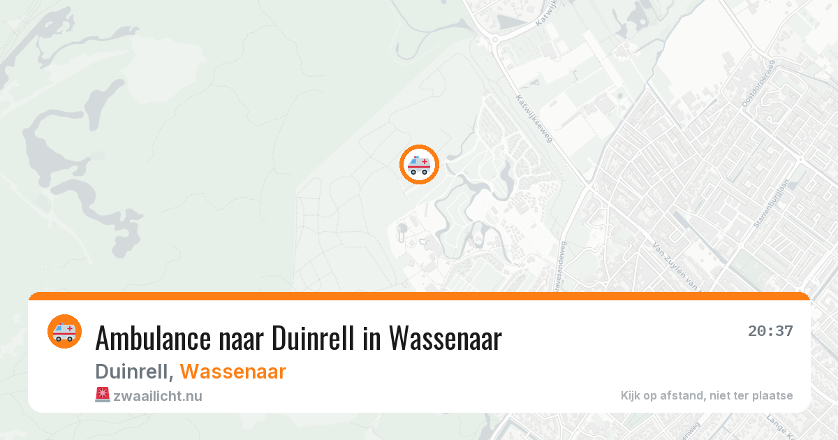 Ambulance naar Duinrell in Wassenaar — 20 jul 2026