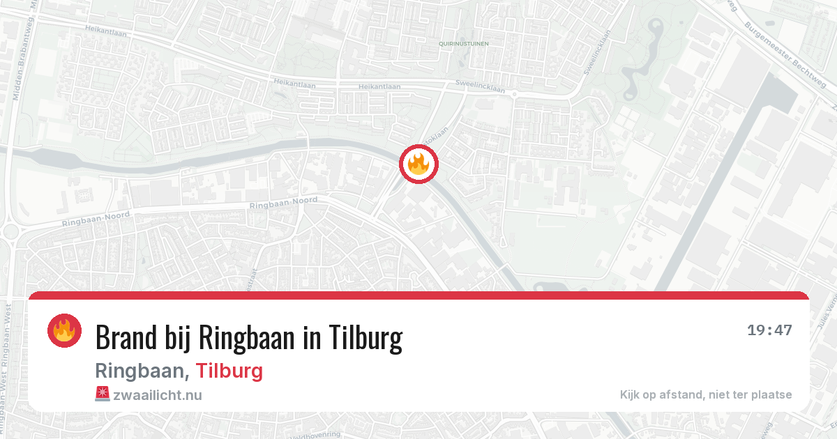 Brand bij Ringbaan in Tilburg — 10 jul 2026
