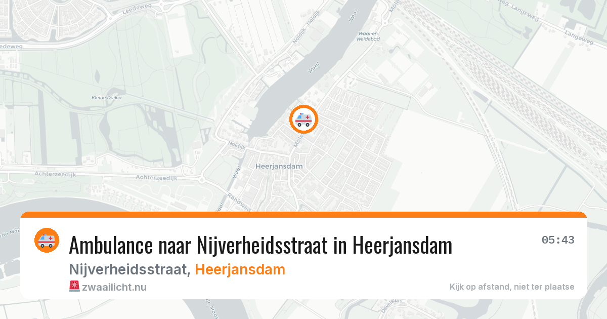 Ambulance naar Nijverheidsstraat in Heerjansdam — 25 jul 2026
