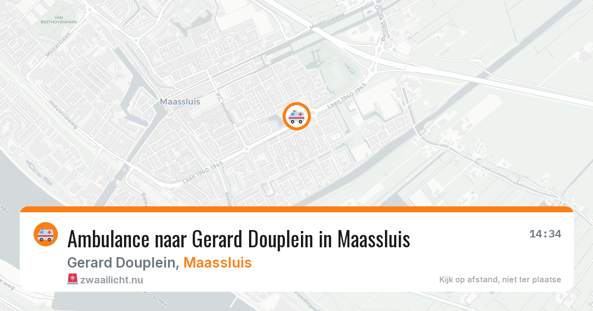 Ambulance naar Gerard Douplein in Maassluis — 14 apr 2026