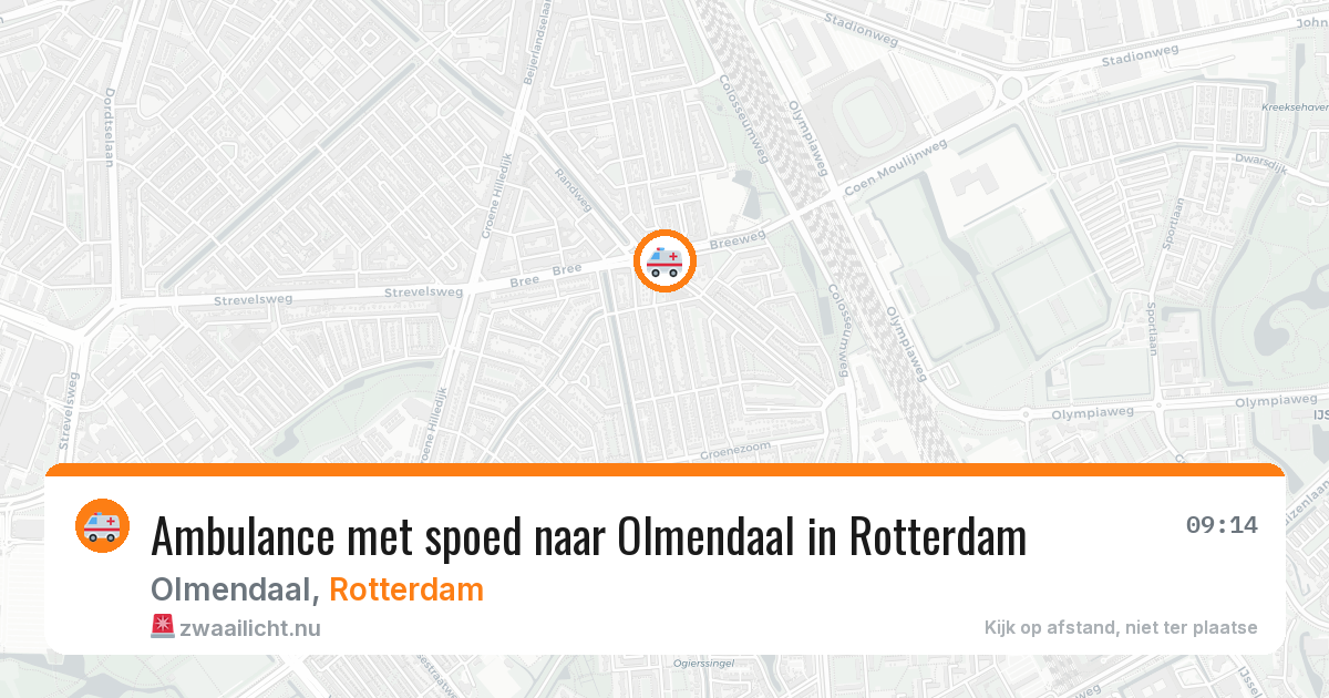 Ambulance met spoed naar Olmendaal in Rotterdam — 5 jun 2026