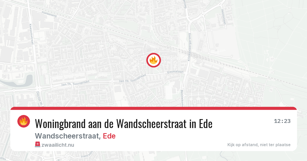 Woningbrand aan de Wandscheerstraat in Ede — 22 jan 2026