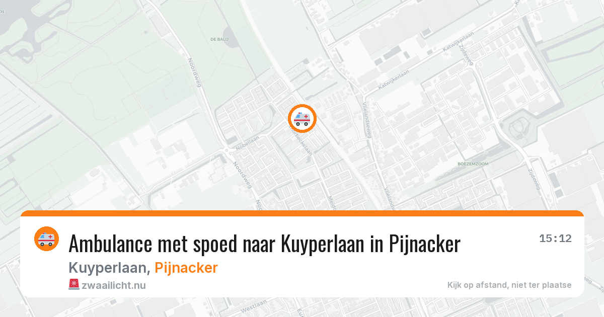 Ambulance met spoed naar Kuyperlaan in Pijnacker — 5 mei 2026