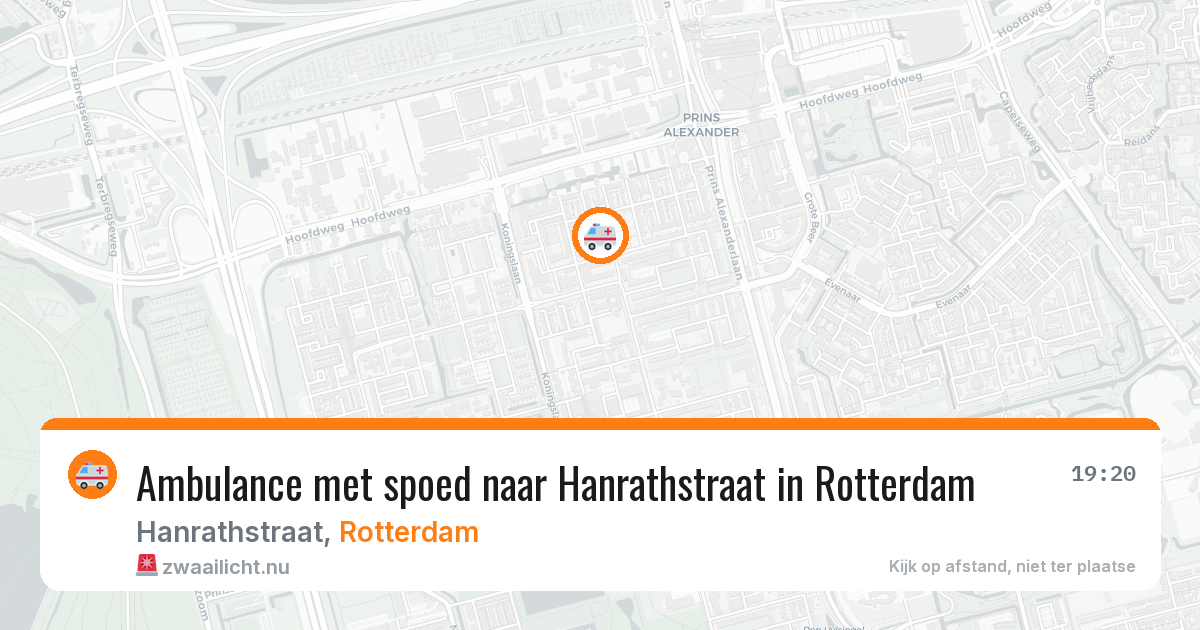 Ambulance met spoed naar Hanrathstraat in Rotterdam — 13 mei 2026