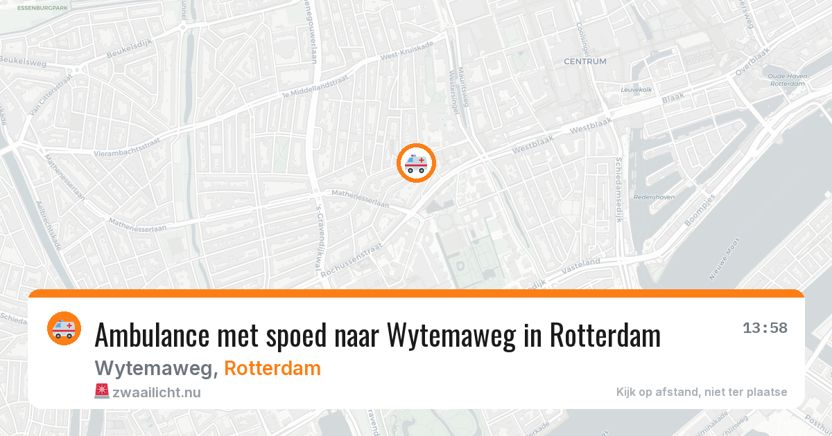 Ambulance met spoed naar Wytemaweg in Rotterdam — 11 mei 2026