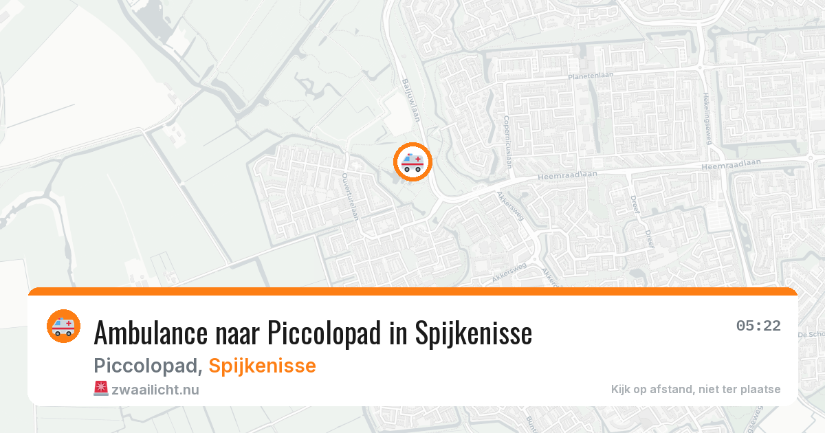 Ambulance naar Piccolopad in Spijkenisse — 27 jul 2026