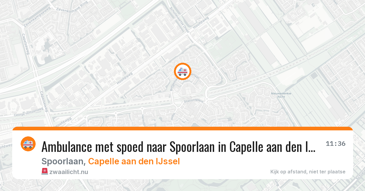 Ambulance met spoed naar Spoorlaan in Capelle aan den IJssel — 23 jan 2026
