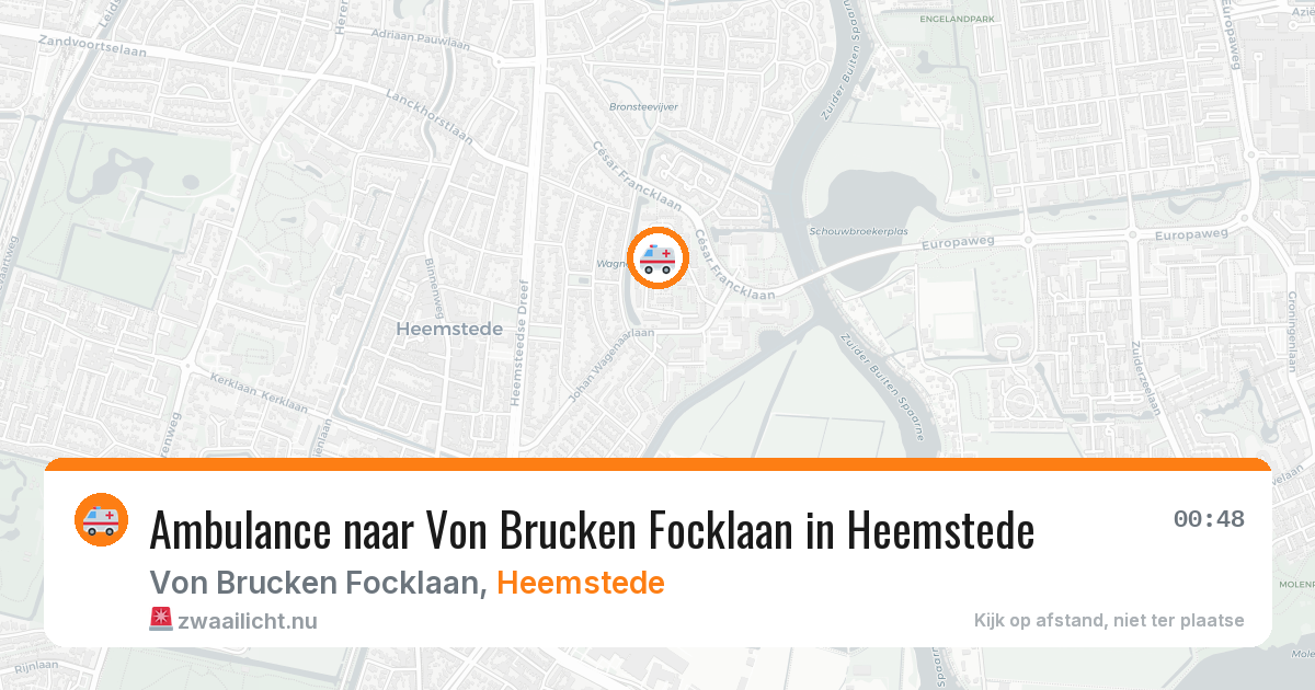 Ambulance naar Von Brucken Focklaan in Heemstede — 12 jul 2026