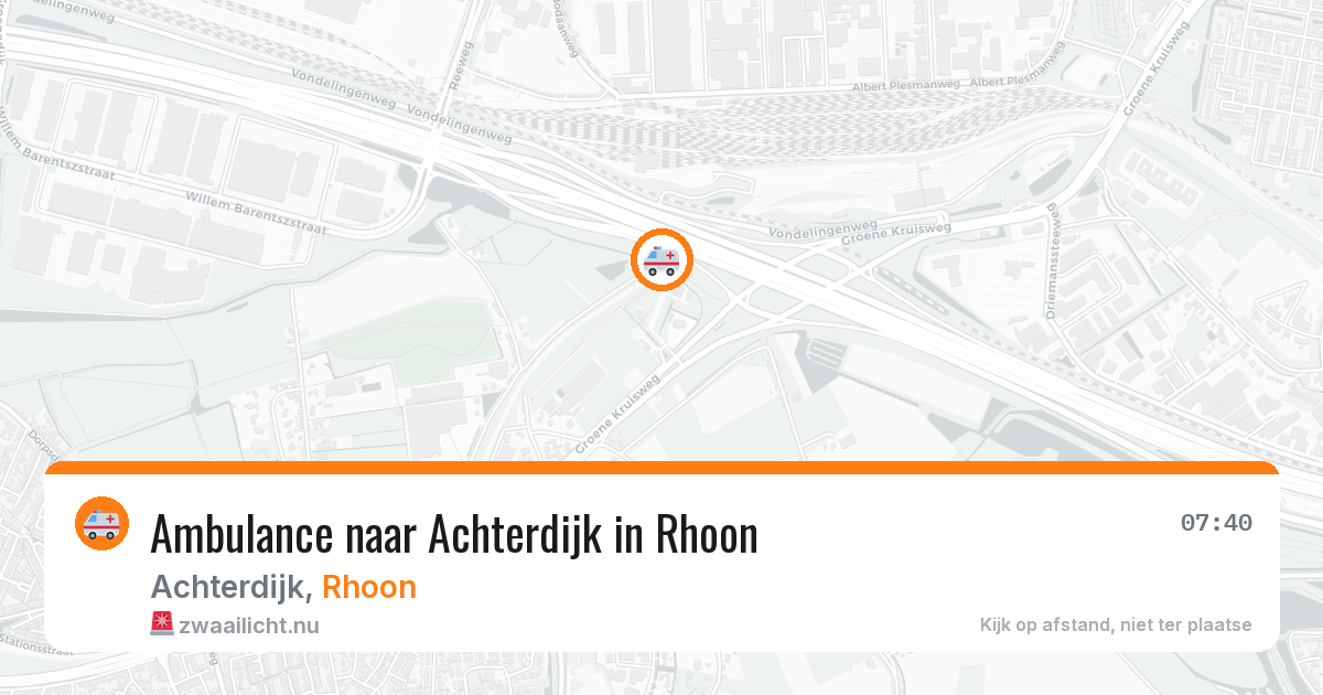 Ambulance naar Achterdijk in Rhoon — 8 jun 2026