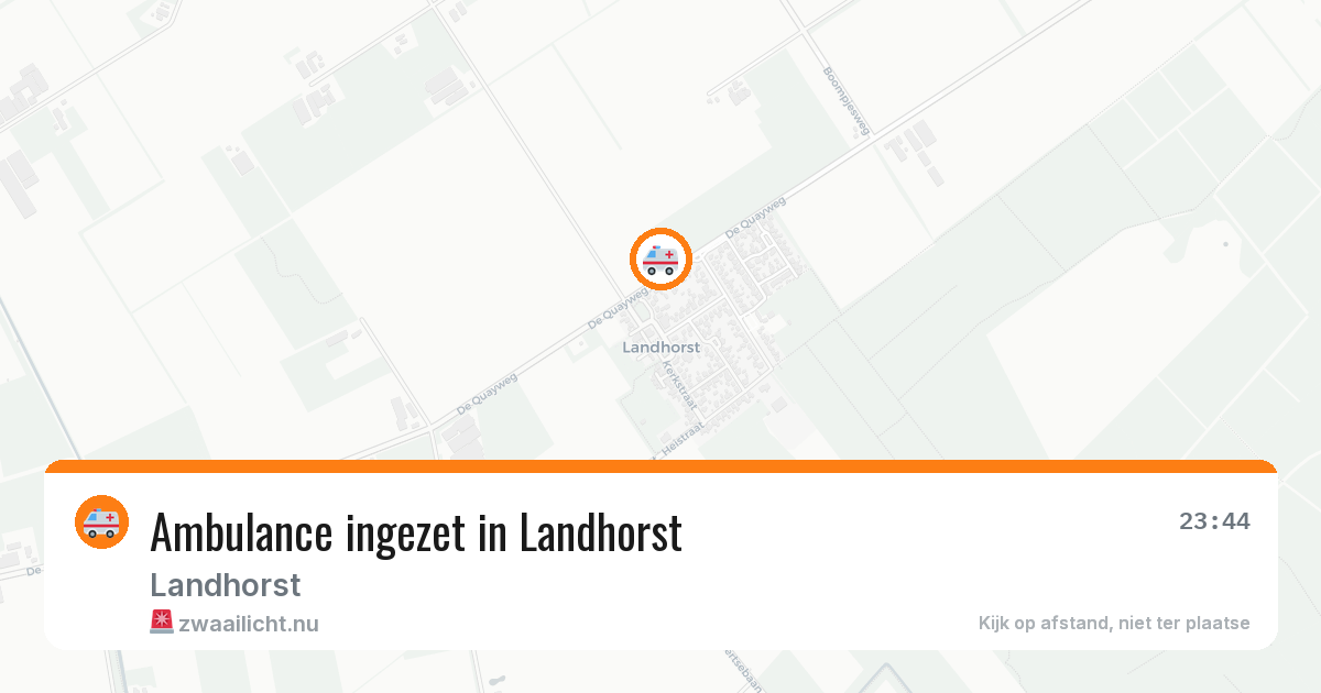 Ambulance ingezet in Landhorst — 13 jun 2026