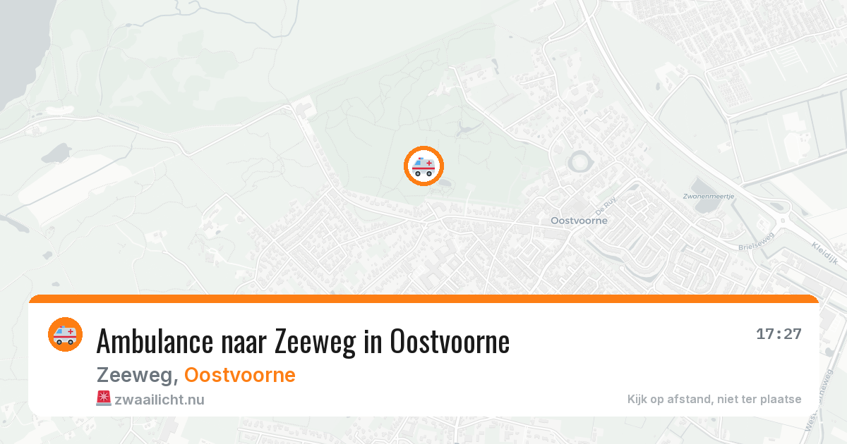 Ambulance naar Zeeweg in Oostvoorne — 31 mei 2026