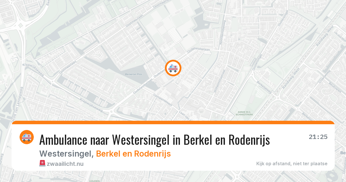 Ambulance naar Westersingel in Berkel en Rodenrijs — 22 apr 2026