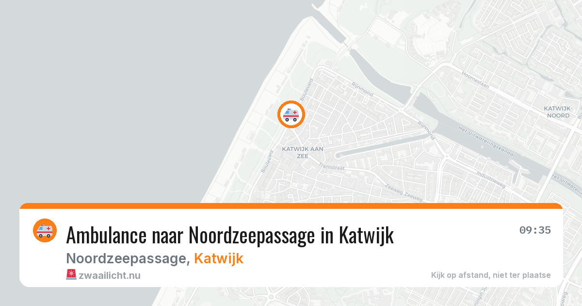 Ambulance naar Noordzeepassage in Katwijk — 18 jul 2026