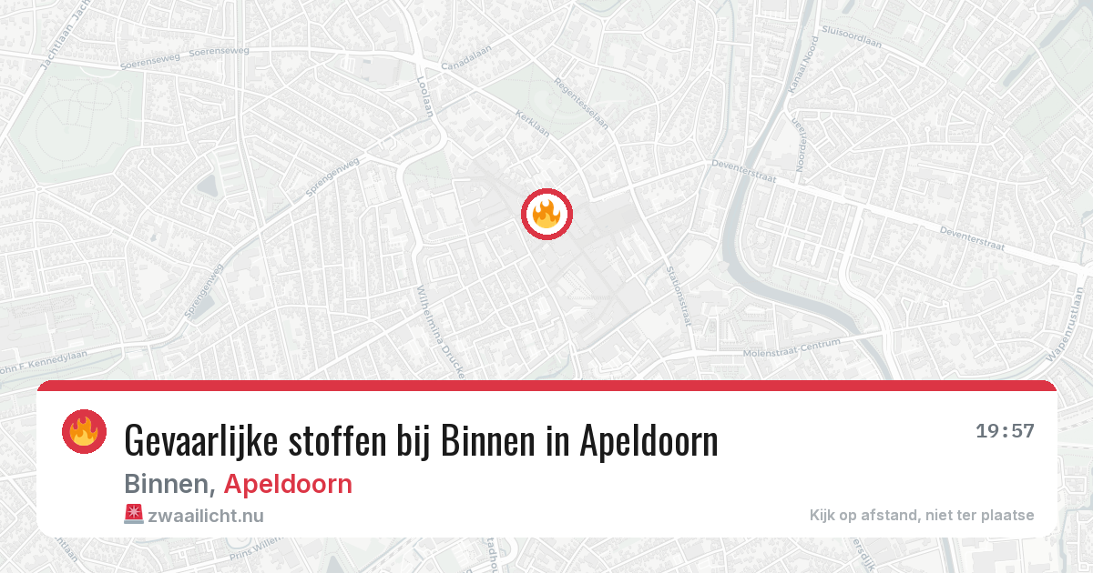 Gevaarlijke stoffen bij Binnen in Apeldoorn — 9 jul 2026