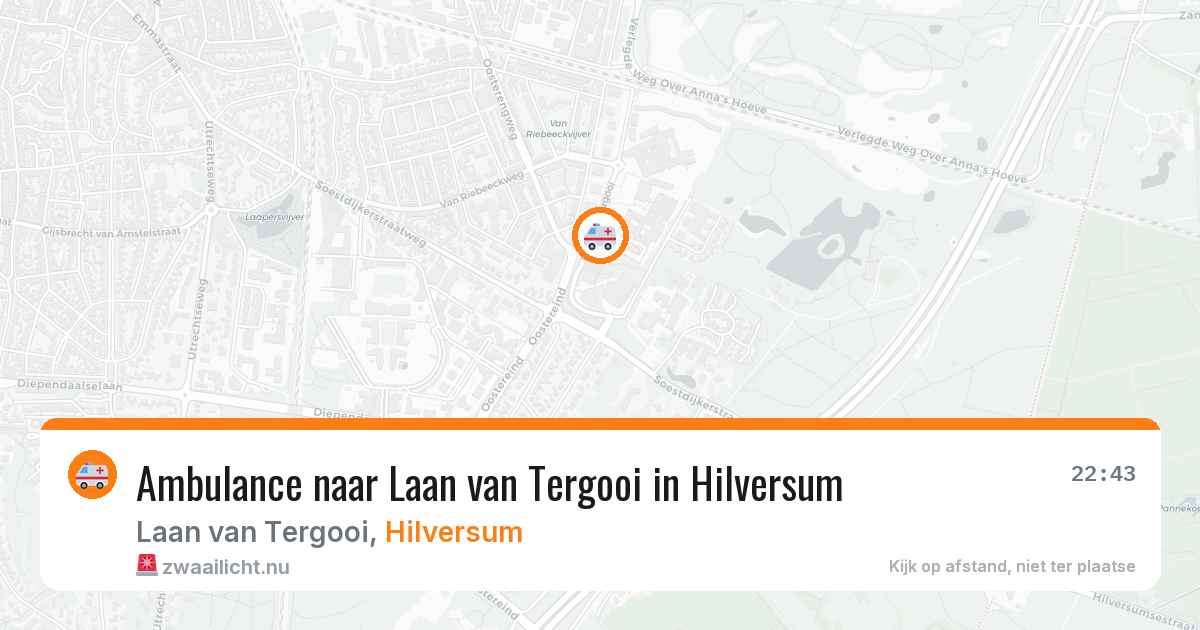 Ambulance naar Laan van Tergooi in Hilversum — 16 mei 2026