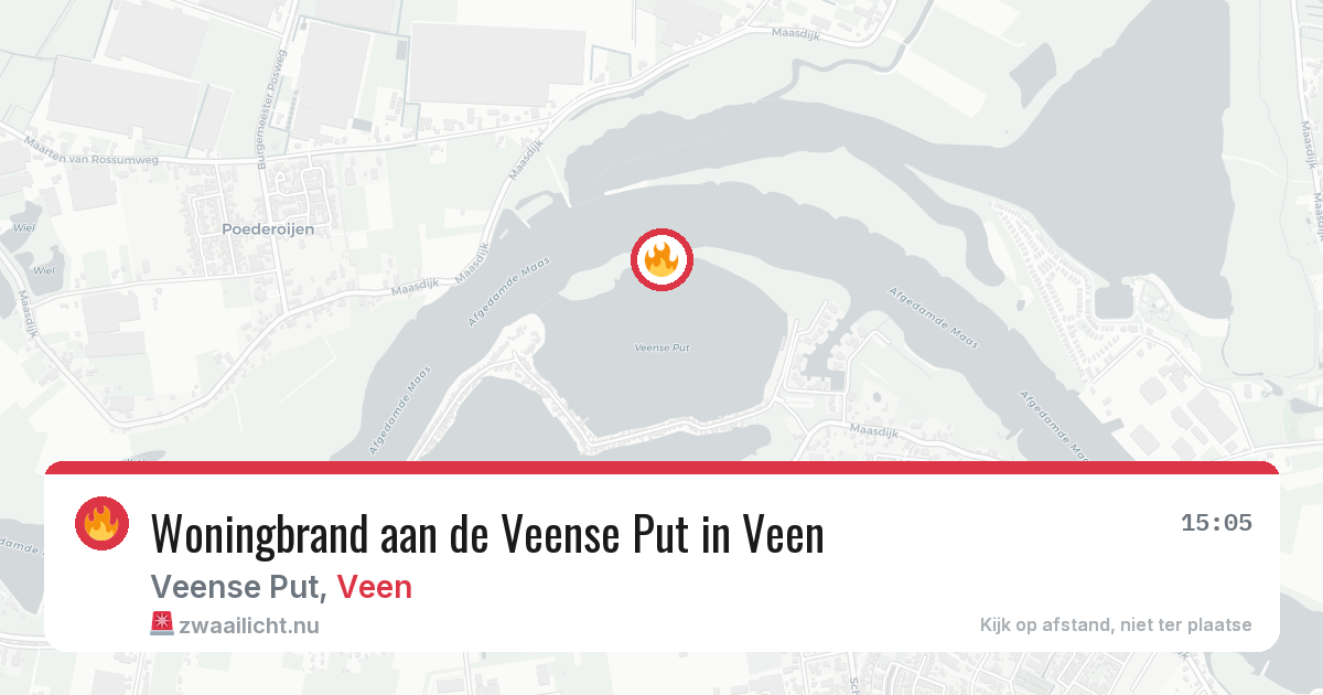 Woningbrand aan de Veense Put in Veen — 23 apr 2026